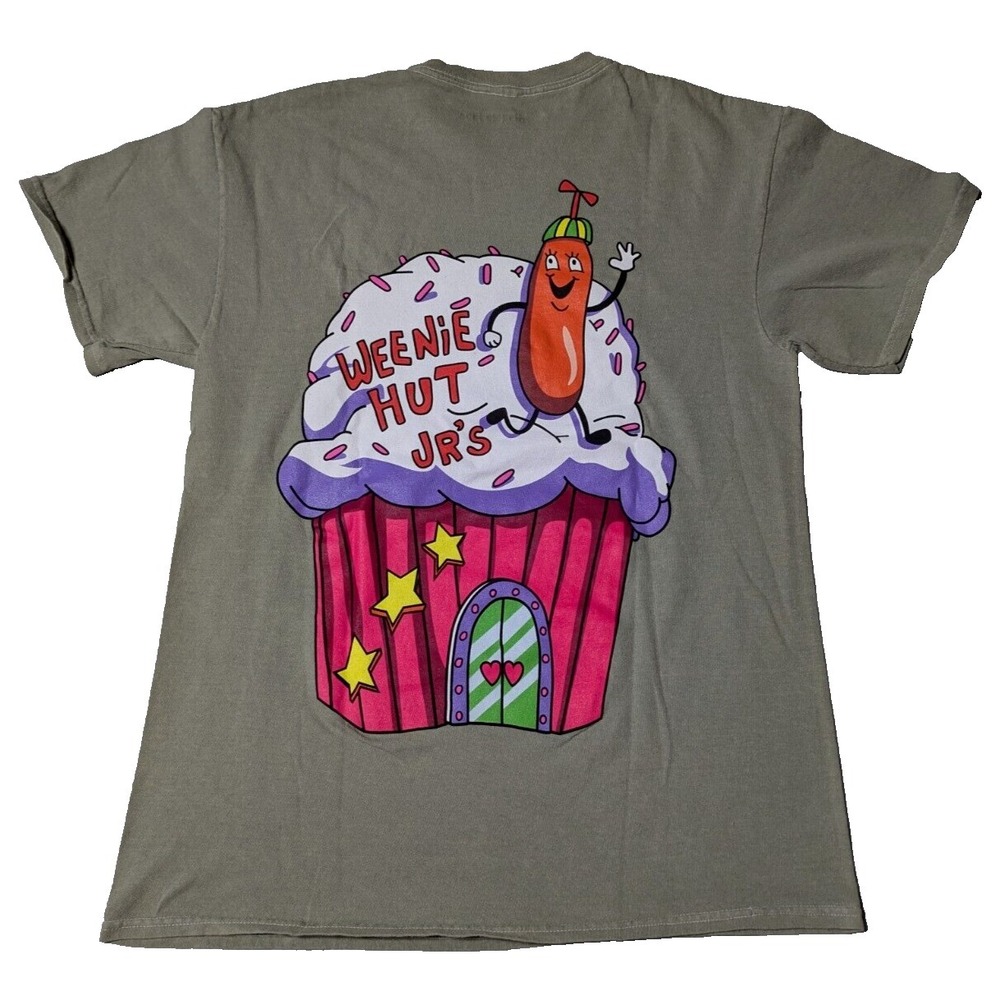 WEENIE HUT JR'S NICKELODEON Men Medium Green‎ Cotton Double-Sided T-Shirt